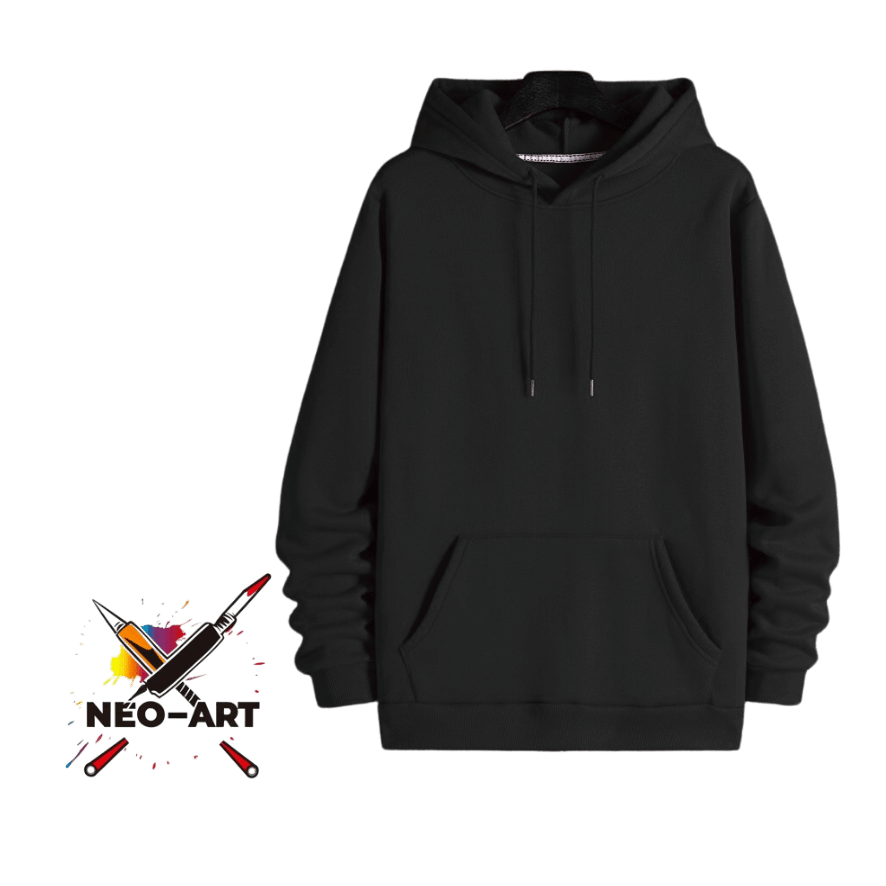 Sudadero Negro Algodón Neo Art